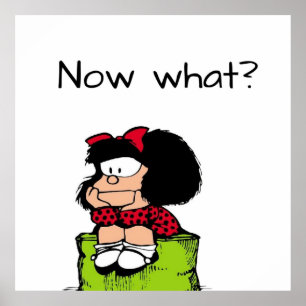 Poster Mafalda thinking