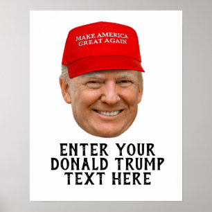 POSTER MAGA DONALD TRUMP PERSONNALISÉ
