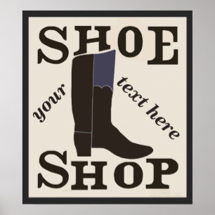 Poster Magasin de chaussure personnalisé