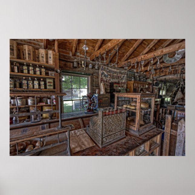 POSTER MAGASIN GÉNÉRAL DES ANNÉES 1860 - MONTANA (Devant)
