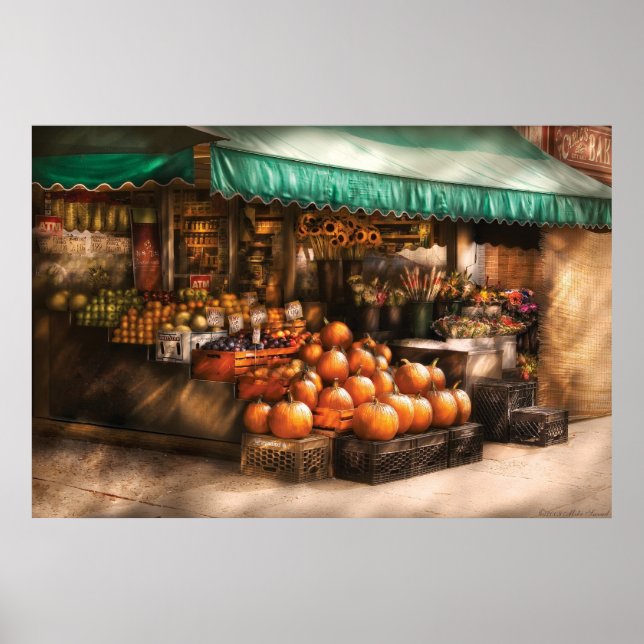 Poster Magasin - Le marché aux fruits (Devant)