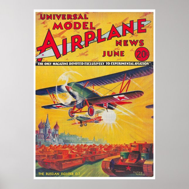POSTER MAGAZINE 1934 : MODEL AIRPLANE NEWS (Devant)