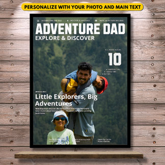 Poster Magazine Papa Aventure Personnalisable Ajoutez Vot