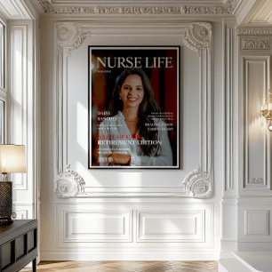 Poster Magazine Photo Personnalisé Cadeau de Retraite Inf