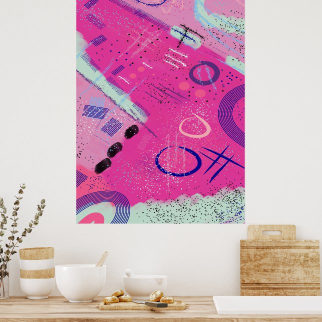 Poster Magenta Joy (Cuisine)