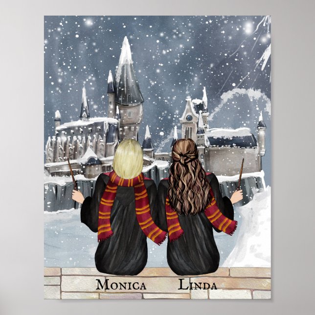 Poster Magic Castle Wizard Portrait, Assistants Imprimer (Devant)