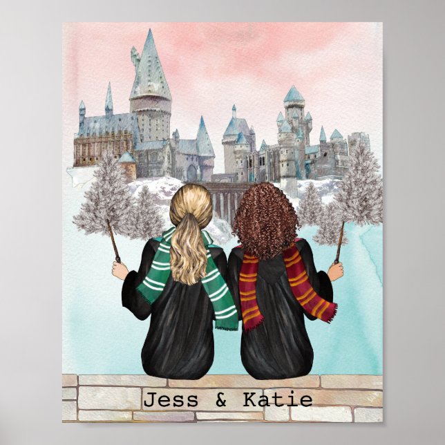 Poster Magic Castle Wizard Portrait, Assistants Imprimer (Devant)