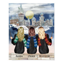 Magic Castle Wizard Portrait, Besties Imprimer