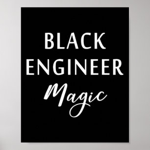 Poster Magic Ingénieur Noir Mois de l'Histoire Africaine 