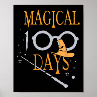 Poster Magical Days Of School 100th Day Teacher Students