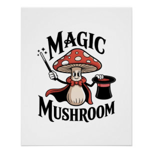 Poster Magicien Champignon Magique