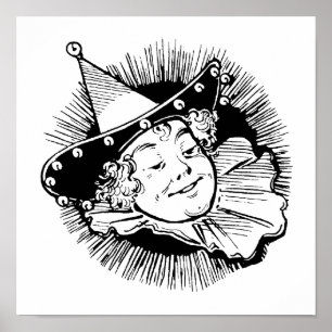Poster Magicien d'Oz vintage, Portrait de femme Munchkin