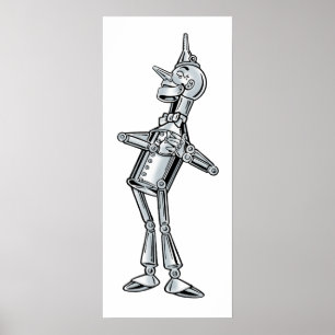 Poster Magicien d'Oz vintage, sourire heureux de Tinman a