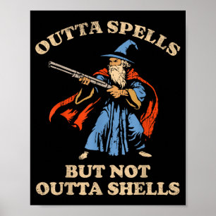 Poster Magicien sans sorts mais pas sans obus Fantaisie M