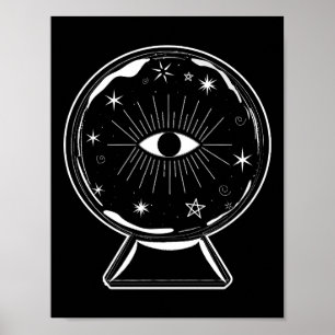 Poster Magie Crystal Ball Scry Voir les yeux dit tout