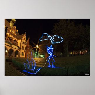 Poster Magie de la boulangerie de nuit