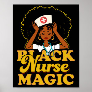 Poster Magie de la fille noire ! Cadeau pour femme noire