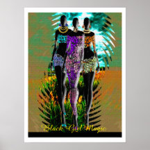 Magie de la fille noire – Mode en silhouette en mé