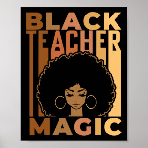 Poster Magie de l'enseignant noir Mois de l'histoire des