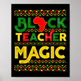 Poster Magie d'enseignant noir Mois de l'histoire des Noi