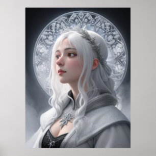 Poster Magie hivernale - Imaginaire AI Art numérique Impr
