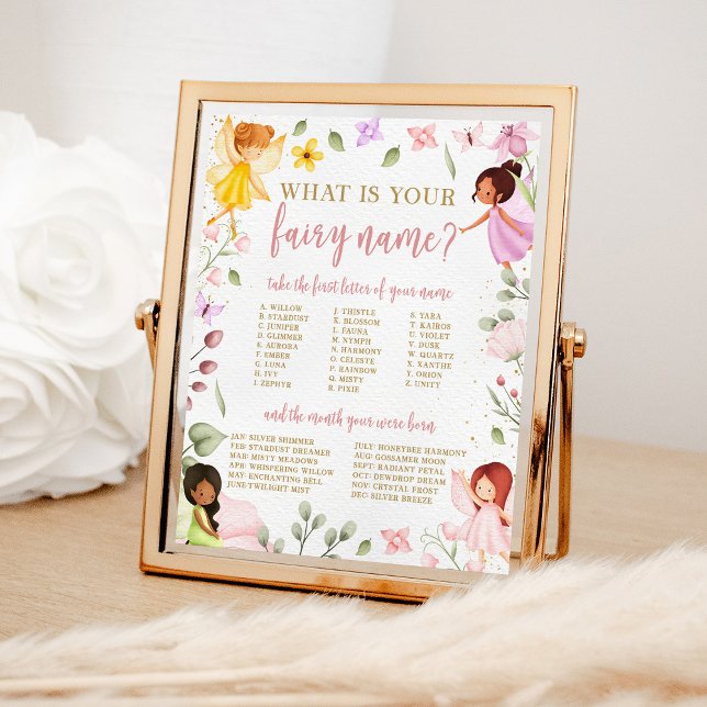 Poster Magie Quel Est Votre Nom De Fée Anniversaire Jeu S (Créateur téléchargé)