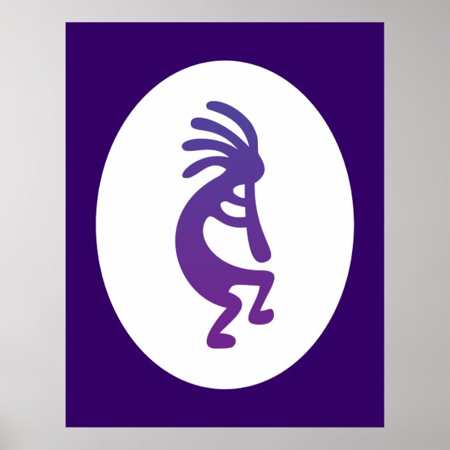 Poster Magie violette Kokopelli (Devant)