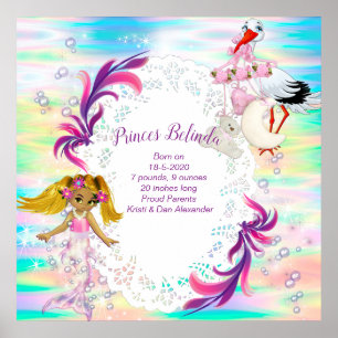 Poster Magique Rainbow Bubbles & Baby Mermaids