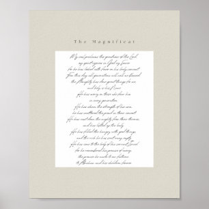 Poster Magnificat Print - Brown, anglais