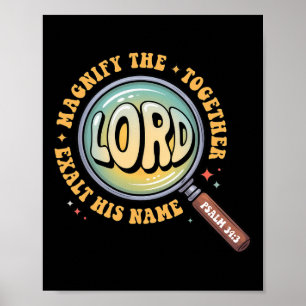 Poster Magnifiez le Seigneur Verset Biblique Magnifié Vbs