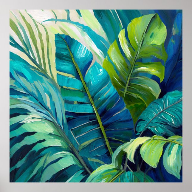 Poster Magnifique, Botanique, Monstera Triptyque (Devant)