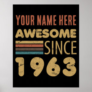 Poster Magnifique depuis 1963 60e anniversaire