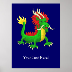 Poster Magnifique Dragon Chinois
