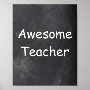 Poster Magnifique Enseignant Chalkboard Design Classe Déc