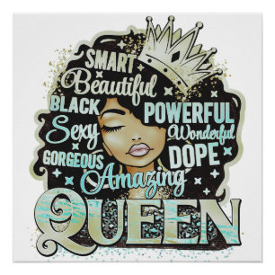 Poster Magnifique Extraordinaire Black Queen Melanin Sist