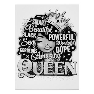 Poster Magnifique Extraordinaire Black Queen Melanin Sist