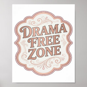 Poster Magnifique zone moderne sans DRAME rose Design