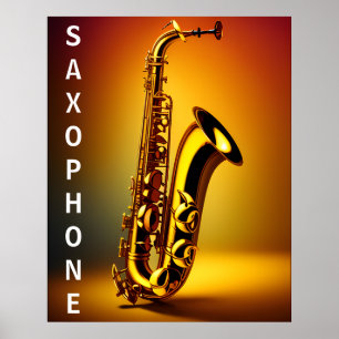 Poster Magnifiquement Crafting Saxophone Shimmering Detai