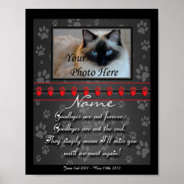 Poster Magnifiquement personnalisable Mémorial de Chien o