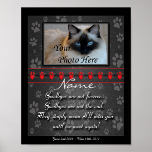 Poster Magnifiquement personnalisable Mémorial de Chien o