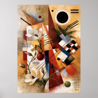 Poster Magnolia botanique nature morte art moderniste