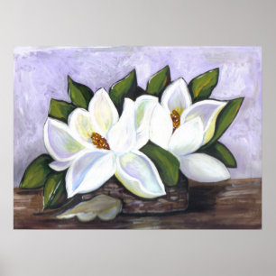 Poster Magnolias du sud