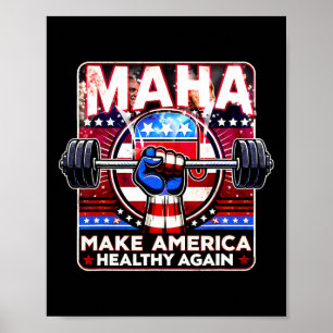 Poster Maha Rendre l'Amérique en santé Trump Kennedy 2024