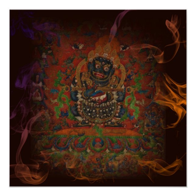 Poster Mahakala Du Bouddhisme Tibétain (Devant)