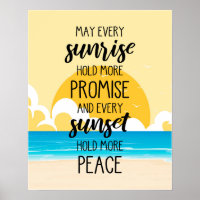 Mai chaque lever de soleil tenir plus Promesse Art