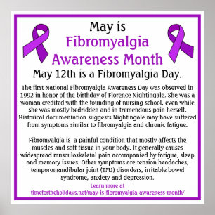 Poster Mai est le mois de sensibilisation à la fibromyalg