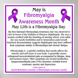 Poster Mai est le mois de sensibilisation à la fibromyalg