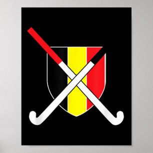 Poster Maillot Belgique Hockey sur gazon Be Belgique Clic