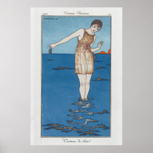 Poster maillot de bain parisien