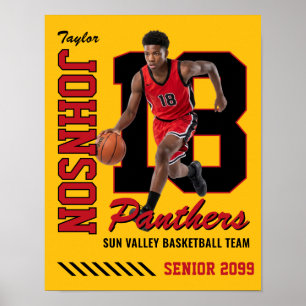 Poster Maillot de basketball personnalisé avec photo et n